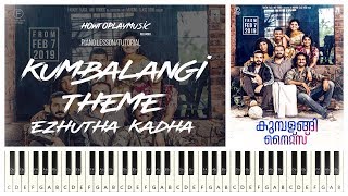 Ezhutha Kadha Piano Tutorial  Kumbalangi Nights BGM Theme Easy  Cover  HowToPlayMusicReloaded [upl. by Halbert]