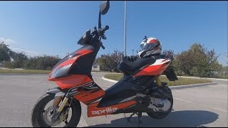 2014 Aprilia SR 50 R  Test Ride [upl. by Kippie412]