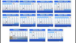 All Starfall Calendar Photos from January 2015 to January 2025 Part 2 [upl. by Strong]