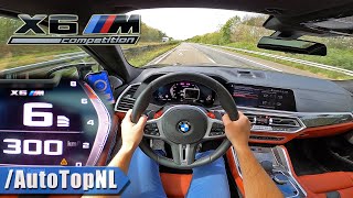 BMW X6M Competition 300KMH on AUTOBAHN NO SPEED LIMIT by AutoTopNL [upl. by Auqenwahs462]