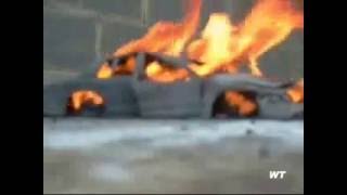 Ford Crown Victoria on fire [upl. by Dorrehs]