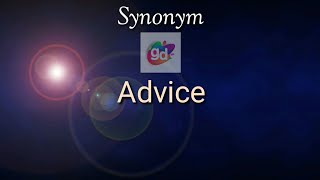 Advice Synonym with MeaningGoogul Dictionary [upl. by Ellocin213]