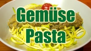 Zucchini Spaghetti  Gemüse Pasta ohne Nudeln Fettarm amp Vegan VEGAN [upl. by Beshore453]