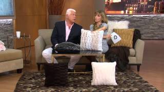 Dennis Basso Textured Faux Fur 18quotx18quot Pillow with Jennifer Coffey [upl. by Michael]