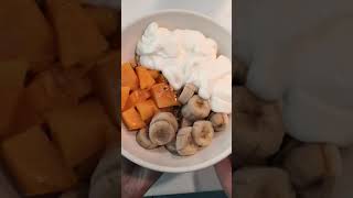 Cruesli Breakfast bowl with fruits nuts chia seeds and Greek Yoghurt shorts  Shiela Piet [upl. by Harlene]