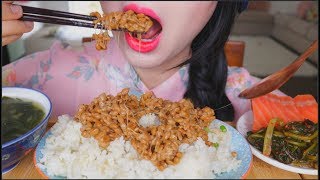 ASMR JAPANESE NATTO RICE  SEAWEED MISO SOUP  SALMON  EATING SOUNDS  NO TALKING [upl. by Purity]