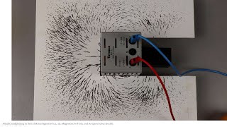 Elektromagnetismus Experiment Magnetfeld einer Spule Eisenspäne [upl. by Jerome]