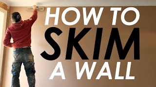 How To Plaster A Wall  Skim Coat Plastering Plastering Tutorial [upl. by Ellita]