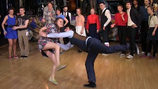 Fast Tempo Part of Lindy Hop Advanced Final Jam at Russian Swing Dance Championship 2015 [upl. by Hal195]