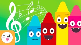 Color Songs  Colors for Kids  Red blue yellow green orange pink brown purple black [upl. by Anailli]