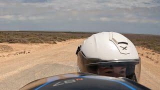 Around Australia by motorbike Ep 28 Cocklebiddy to Nullarbor Roadhouse BMWR1250RT [upl. by Mazel822]