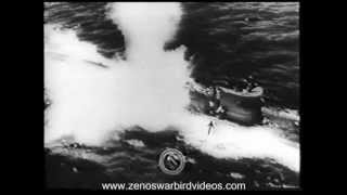 US Navy carrier planes blast German UBoats in the Atlantic 1943 [upl. by Llemrej]