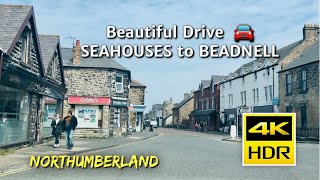 Seahouses to Beadnell 4K Drive  Northumberland Attraction  Beautiful Places to visit in England [upl. by Helyn]