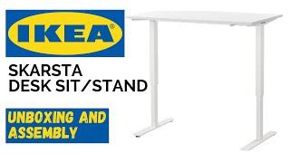 IKEA Skarsta Height Adjustable Desk Unboxing and detailed Assembly [upl. by Deraj551]