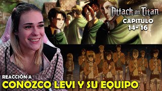 CONOZCO A LEVI Y SU EQUIPO  REACCIÓN A SHINGEKI NO KYOJIN POR PRIMERA VEZ  14  16 [upl. by Nell2]