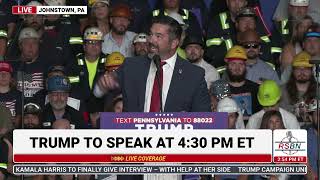 FULL SPEECH Sean Parnell Speaks at Trump Rally in Johnstown PA  83024 [upl. by Michey375]