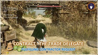 ASSASSINS CREED MIRAGE  CONTRACT  THE TRADE DELEGATE FULFILLING CONTRACTORS REQUEST [upl. by Enajharas]