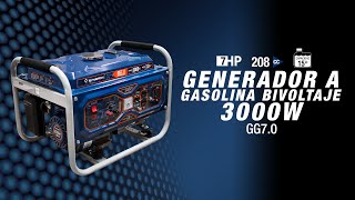 🔌 GENERADOR a gasolina BIVOLTAJE 3000W  GG70 synergy [upl. by Merrick345]