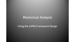 Jolliffes Rhetorical Framework [upl. by Dario]