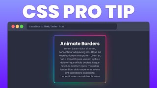 Learn CSS Border Animations in 6 Minutes [upl. by Moll419]