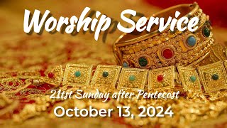 October 13 2024  Worship Service [upl. by Ahseinet648]