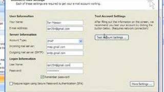 Using Gmail in Outlook 2007 [upl. by Sesiom812]