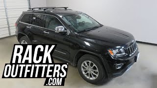 Jeep Grand Cherokee with RhinoRack Vortex RCL Roof Rack Crossbar System [upl. by Nosnirb]