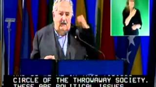 PRESIDENT MUJICA SPEECH IN RIO 20 WITH TEXT OF PROPER ENGLISH TRANSLATION TEXT [upl. by Nelyt]