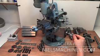 Aciera F12 Milling Machine with Accessories [upl. by Yrailih]