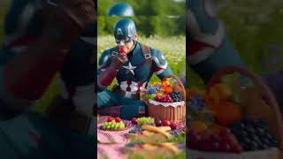 Strong Superheroes Are Having A Picnic Outside  Masked Wolf Song shorts aipicture ai marvel [upl. by Ained]