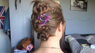 Tutoriel Coiffure n°16   Chignon fleuri pour cet été [upl. by Cindelyn]