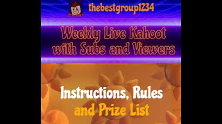 Kahoot Instructions Rules and Prize List [upl. by Ruffi]