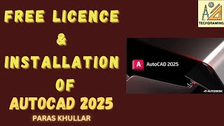 Free Licence and Installation of AutoCAD 2025 [upl. by Zilada226]