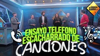 Ensayo del teléfono escacharrado de canciones  Carlos Latre  El Hormiguero [upl. by Wasserman481]