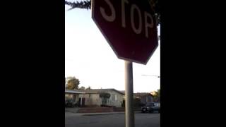 Boy takes bike over ramp and crashes into stop sign [upl. by Dustman]