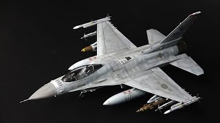 KF16U VIPER KINETIC 148 scale model aircraft building [upl. by Eornom641]