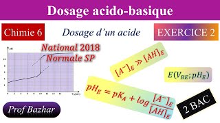 exercice 2 Dosage acidobasique 2bac biof [upl. by Etnoval]