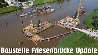 Neubau FRIESENBRÜCKE an der Ems  Bauzustand Juli 2024 [upl. by Osugi]