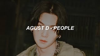 Agust D  People Easy Lyrics [upl. by Lemmuela]