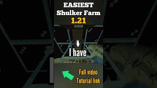 EASIEST Shulker farm Minecraft 121 shorts minecraft [upl. by Nofpets]