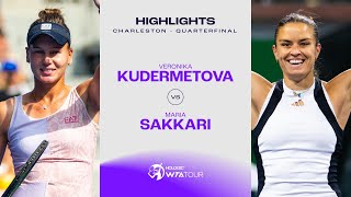 Veronika Kudermetova vs Maria Sakkari  2024 Charleston Quarterfinal  WTA Match Highlights [upl. by Josias]