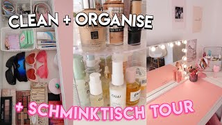 CLEAN  ORGANISE  SCHMINKTISCH  MAKEUP TOUR I MaVie Noelle [upl. by Anelem]