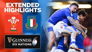 Wales v Italy  Extended Highlights  2022 Guinness Six Nations [upl. by Alexina]