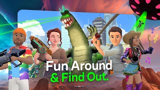 Fun Around amp Find Out  🪩🦖🔫 ⚔️ Launch  Meta Horizon Worlds [upl. by Katzen689]