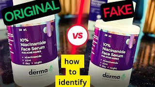 The Derma Co 10 Niacinamide Face Serum  ORIGINAL Vs FAKE  how to identify [upl. by Eseerahs]