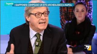 Scontro Sgarbi vs Erbani quotVillanoquot quotBalordo bugiardo come La Repubblicaquot [upl. by Lady]