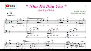 Nhu Đã Dấu Yêu  sheet piano pdf [upl. by Quintilla554]