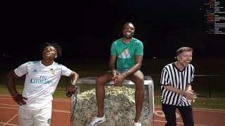 Ishowspeed vs Noah Lyles 100k USD race with Mr beast 🏃💨 [upl. by Genny]