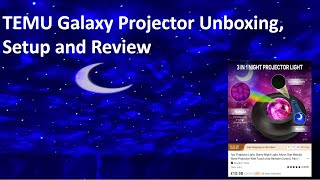 Galaxy Projector From TEMU Unboxing Setup and Review [upl. by Delanie820]