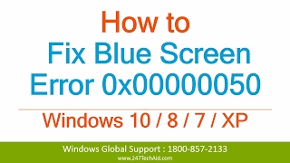 How to Fix Blue Screen Error 0x00000050  Support for Windows Computer  800 5635020 [upl. by Nosraep]